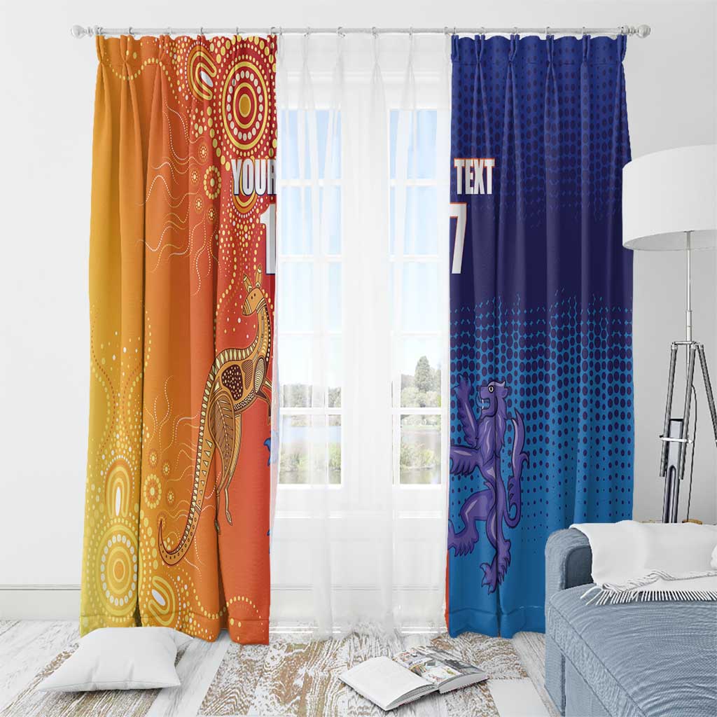 Custom Scotland and Australia Rugby Window Curtain Wallabies Thistle Together