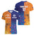 Custom Scotland and Australia Rugby Women V-Neck T-Shirt Wallabies Thistle Together