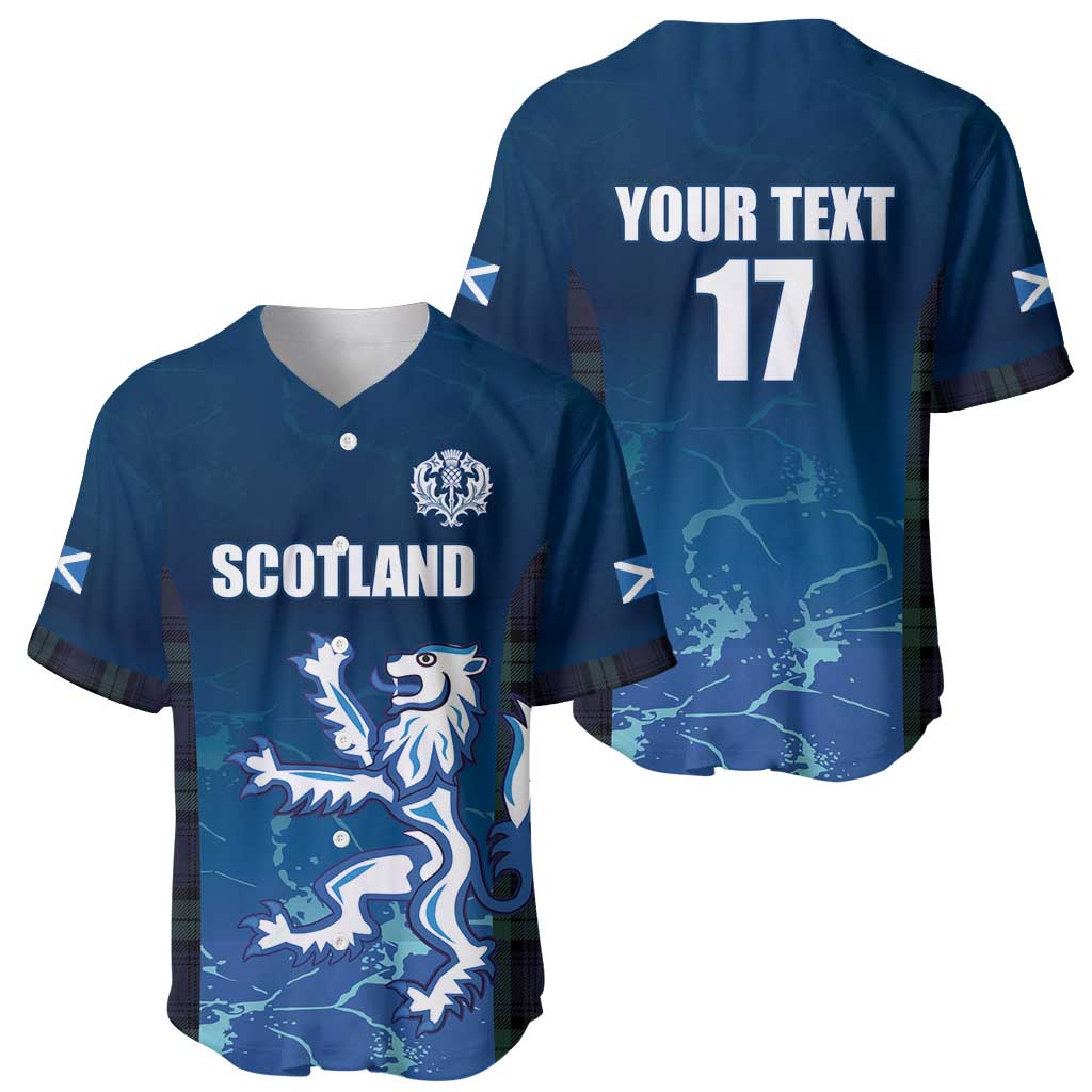 Custom Scotland Rugby Baseball Jersey Go Scottish Thistle