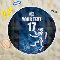 Custom Scotland Rugby Beach Blanket Go Scottish Thistle
