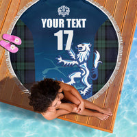 Custom Scotland Rugby Beach Blanket Go Scottish Thistle