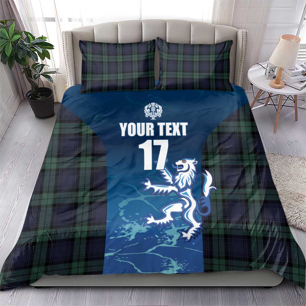 Custom Scotland Rugby Bedding Set Go Scottish Thistle