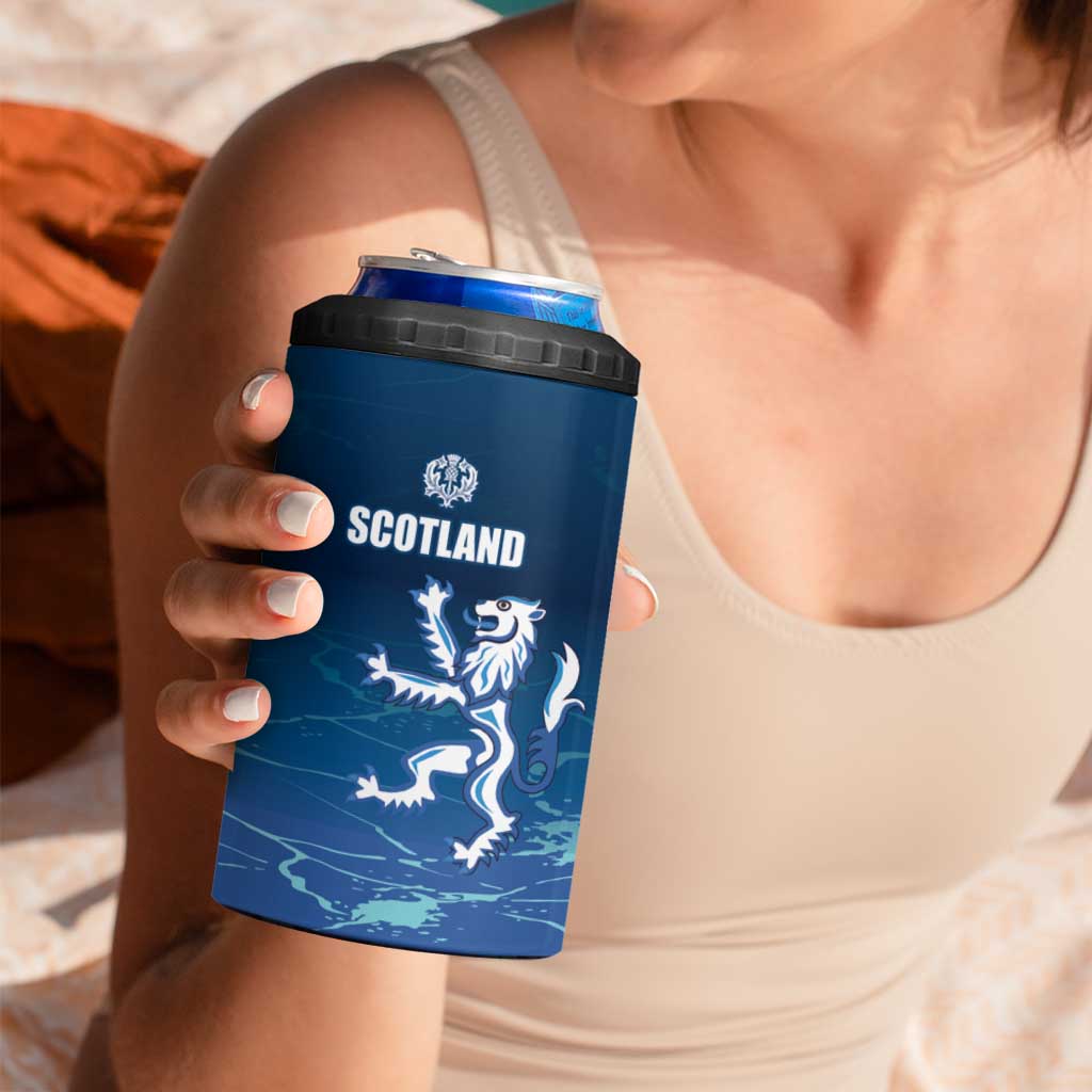 Custom Scotland Rugby 4 in 1 Can Cooler Tumbler Go Scottish Thistle