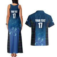 Custom Scotland Rugby Couples Matching Tank Maxi Dress and Hawaiian Shirt Go Scottish Thistle