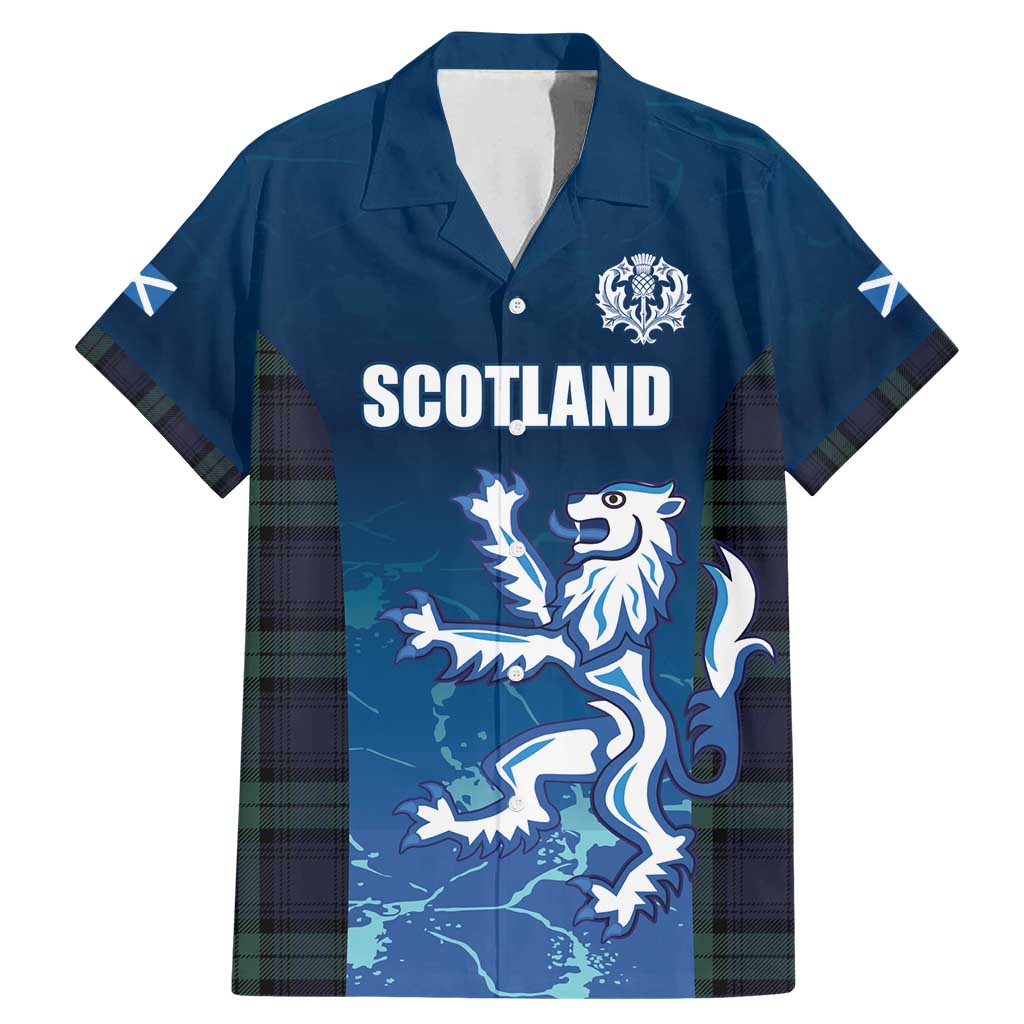 Custom Scotland Rugby Family Matching Mermaid Dress and Hawaiian Shirt Go Scottish Thistle