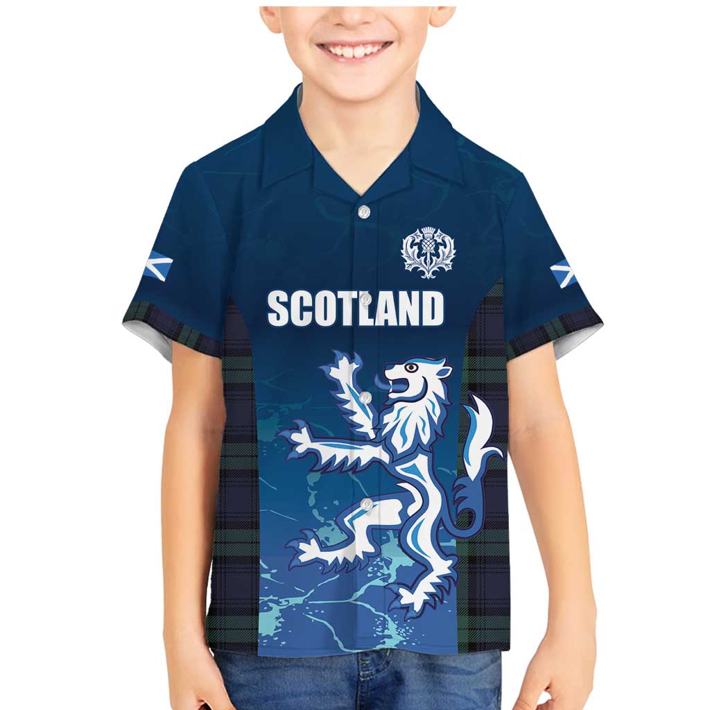 Custom Scotland Rugby Family Matching Mermaid Dress and Hawaiian Shirt Go Scottish Thistle
