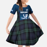 Custom Scotland Rugby Family Matching Off The Shoulder Long Sleeve Dress and Hawaiian Shirt Go Scottish Thistle