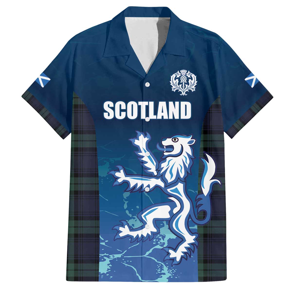 Custom Scotland Rugby Family Matching Off The Shoulder Long Sleeve Dress and Hawaiian Shirt Go Scottish Thistle
