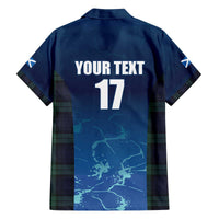 Custom Scotland Rugby Family Matching Off The Shoulder Long Sleeve Dress and Hawaiian Shirt Go Scottish Thistle