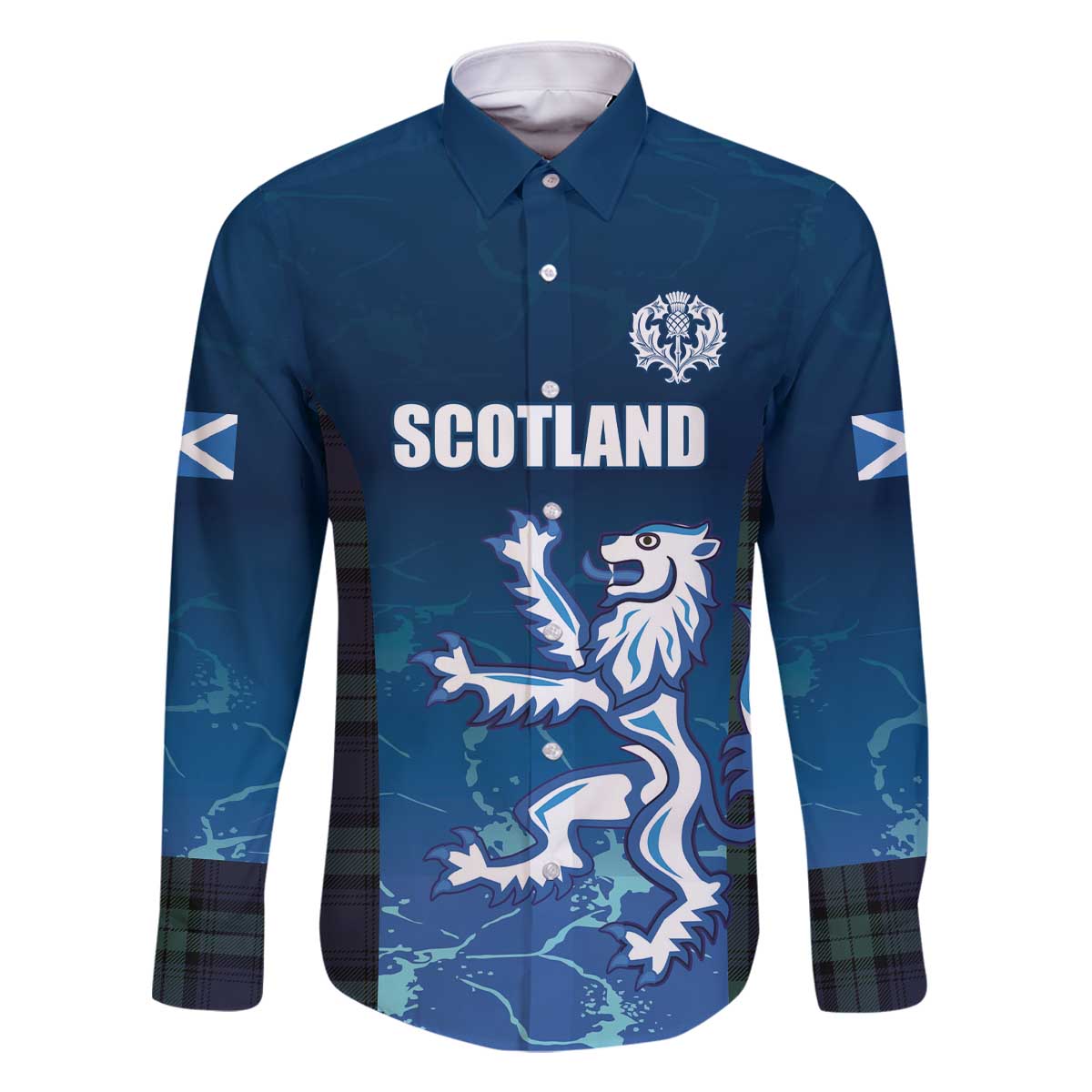 Custom Scotland Rugby Family Matching Off The Shoulder Long Sleeve Dress and Hawaiian Shirt Go Scottish Thistle
