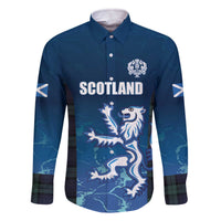 Custom Scotland Rugby Family Matching Off The Shoulder Long Sleeve Dress and Hawaiian Shirt Go Scottish Thistle