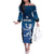 Custom Scotland Rugby Family Matching Off The Shoulder Long Sleeve Dress and Hawaiian Shirt Go Scottish Thistle