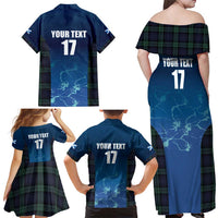 Custom Scotland Rugby Family Matching Off Shoulder Maxi Dress and Hawaiian Shirt Go Scottish Thistle
