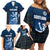 Custom Scotland Rugby Family Matching Off Shoulder Short Dress and Hawaiian Shirt Go Scottish Thistle