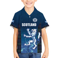 Custom Scotland Rugby Family Matching Short Sleeve Bodycon Dress and Hawaiian Shirt Go Scottish Thistle