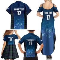 Custom Scotland Rugby Family Matching Summer Maxi Dress and Hawaiian Shirt Go Scottish Thistle