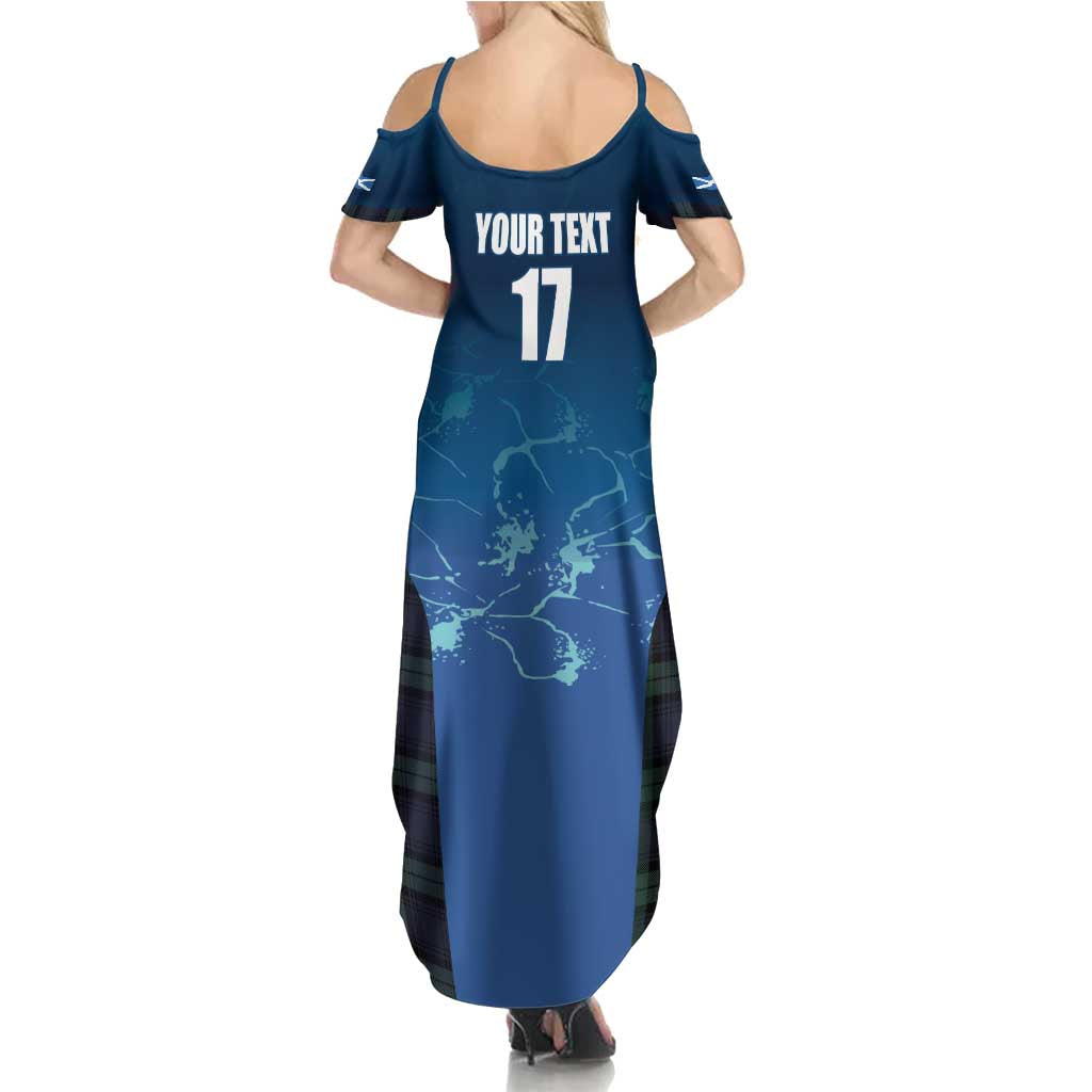 Custom Scotland Rugby Family Matching Summer Maxi Dress and Hawaiian Shirt Go Scottish Thistle