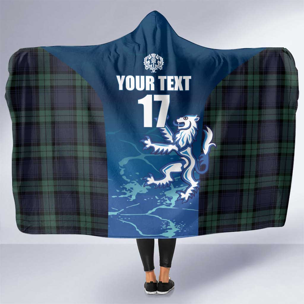 Custom Scotland Rugby Hooded Blanket Go Scottish Thistle