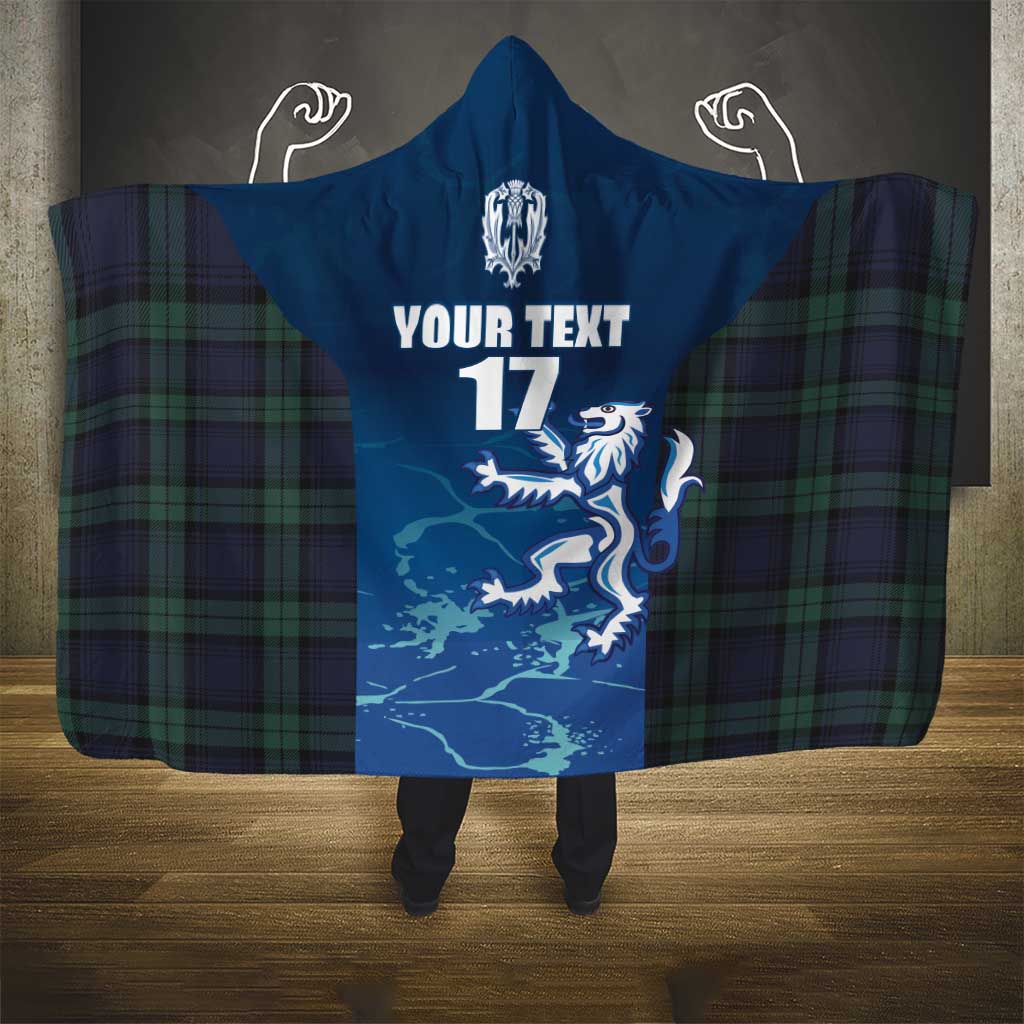 Custom Scotland Rugby Hooded Blanket Go Scottish Thistle