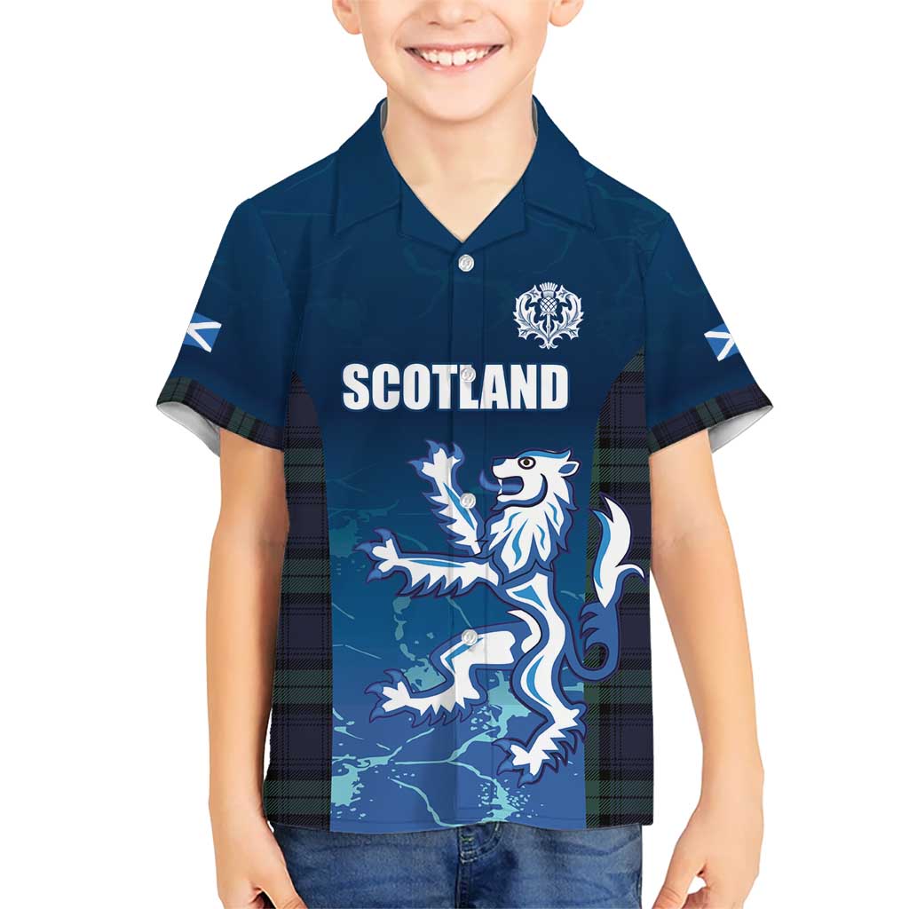 Custom Scotland Rugby Kid Hawaiian Shirt Go Scottish Thistle