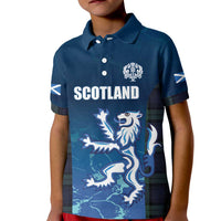 Custom Scotland Rugby Kid Polo Shirt Go Scottish Thistle