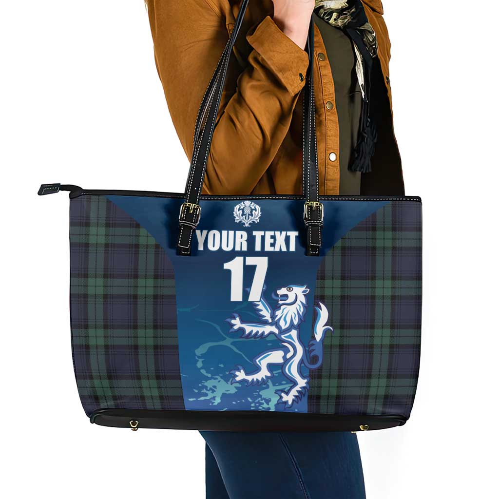 Custom Scotland Rugby Leather Tote Bag Go Scottish Thistle