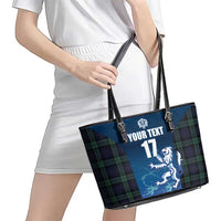 Custom Scotland Rugby Leather Tote Bag Go Scottish Thistle