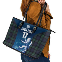 Custom Scotland Rugby Leather Tote Bag Go Scottish Thistle