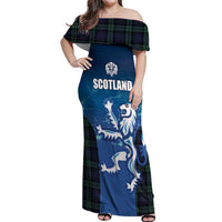 Custom Scotland Rugby Off Shoulder Maxi Dress Go Scottish Thistle