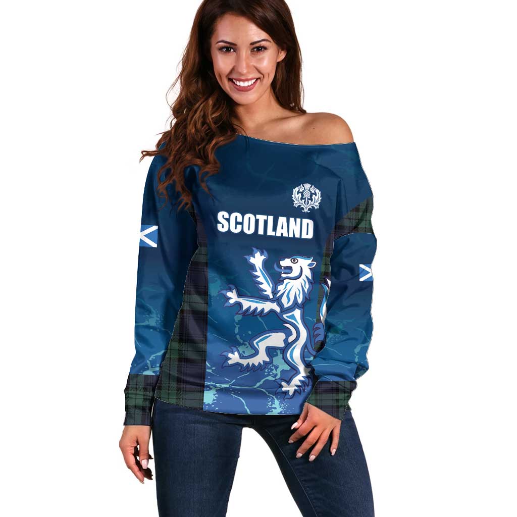 Custom Scotland Rugby Off Shoulder Sweater Go Scottish Thistle