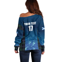 Custom Scotland Rugby Off Shoulder Sweater Go Scottish Thistle