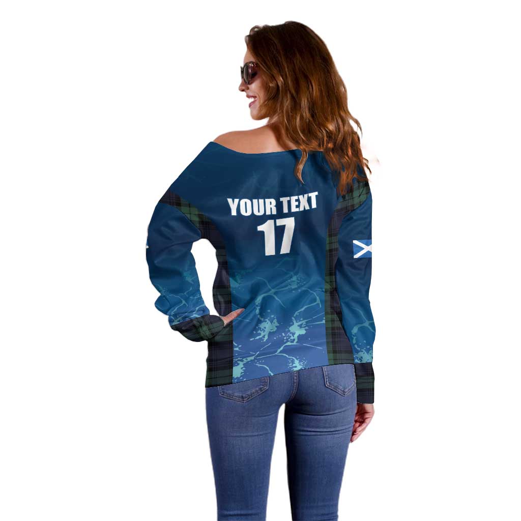 Custom Scotland Rugby Off Shoulder Sweater Go Scottish Thistle
