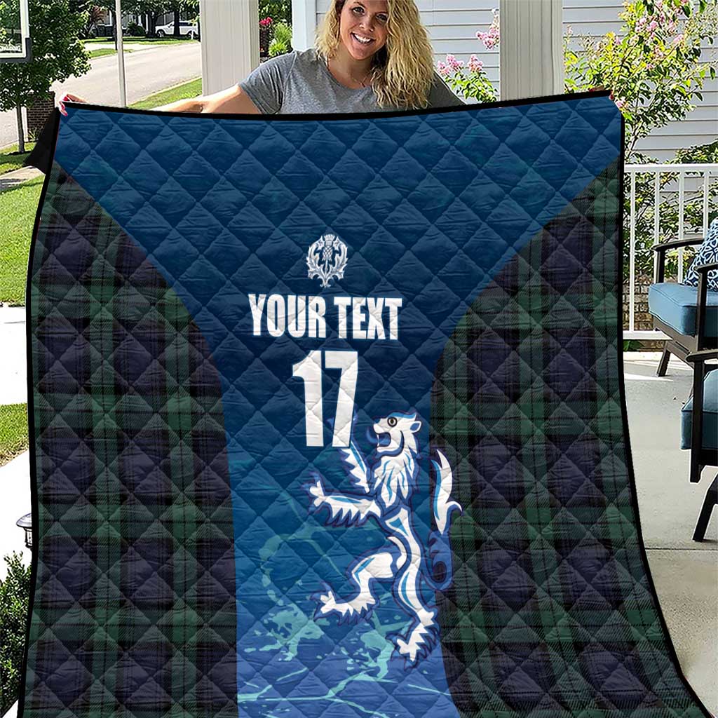 Custom Scotland Rugby Quilt Go Scottish Thistle