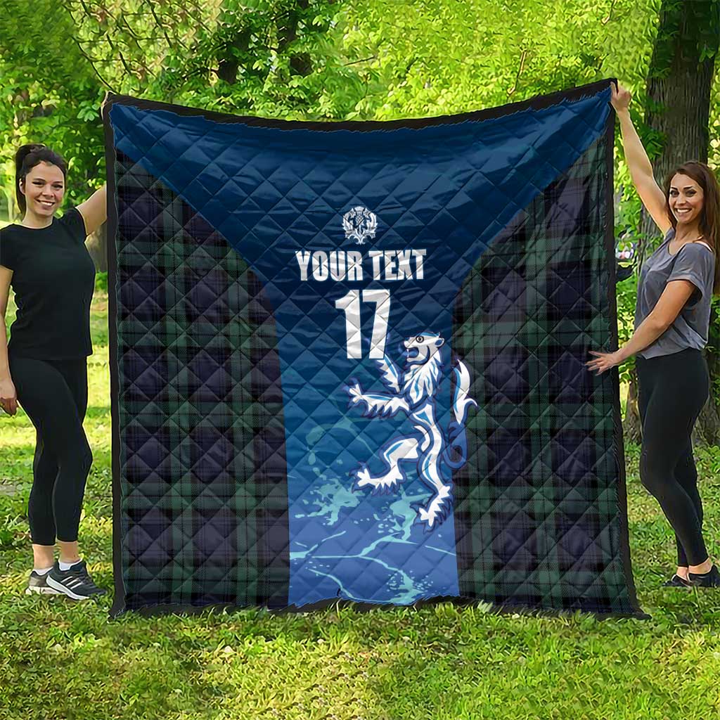 Custom Scotland Rugby Quilt Go Scottish Thistle