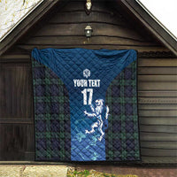 Custom Scotland Rugby Quilt Go Scottish Thistle