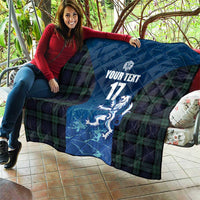 Custom Scotland Rugby Quilt Go Scottish Thistle