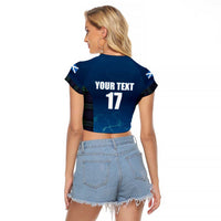 Custom Scotland Rugby Raglan Cropped T Shirt Go Scottish Thistle