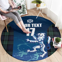 Custom Scotland Rugby Round Carpet Go Scottish Thistle