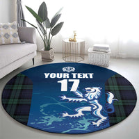 Custom Scotland Rugby Round Carpet Go Scottish Thistle