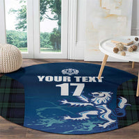 Custom Scotland Rugby Round Carpet Go Scottish Thistle