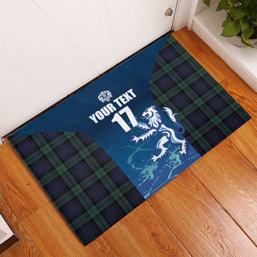 Custom Scotland Rugby Rubber Doormat Go Scottish Thistle