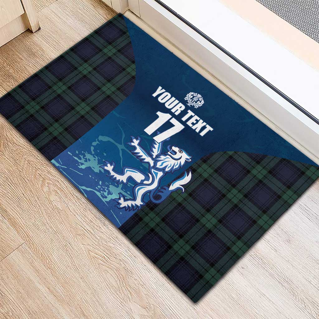 Custom Scotland Rugby Rubber Doormat Go Scottish Thistle