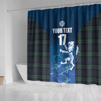 Custom Scotland Rugby Shower Curtain Go Scottish Thistle
