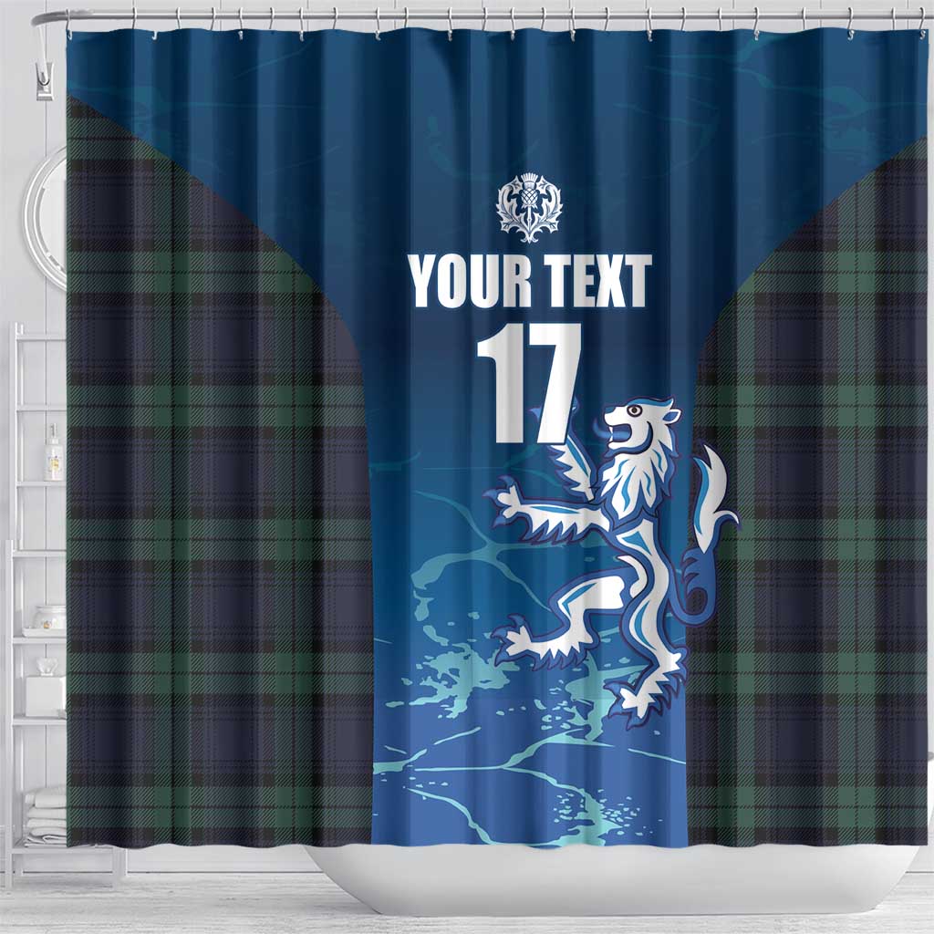 Custom Scotland Rugby Shower Curtain Go Scottish Thistle