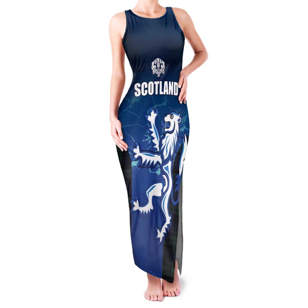 Custom Scotland Rugby Tank Maxi Dress Go Scottish Thistle