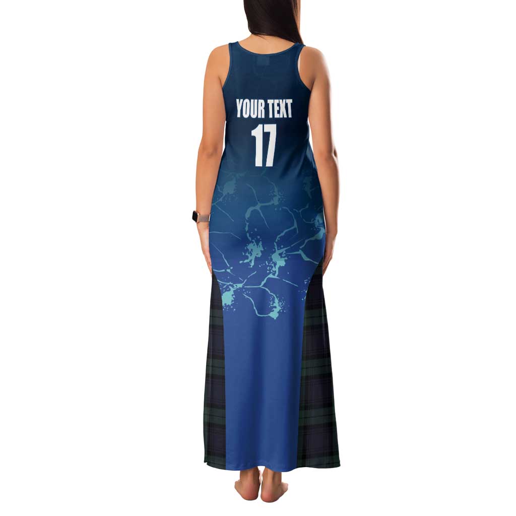Custom Scotland Rugby Tank Maxi Dress Go Scottish Thistle