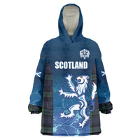 Custom Scotland Rugby Wearable Blanket Hoodie Go Scottish Thistle
