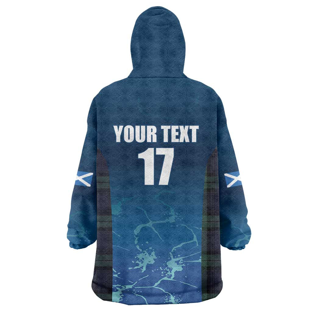 Custom Scotland Rugby Wearable Blanket Hoodie Go Scottish Thistle