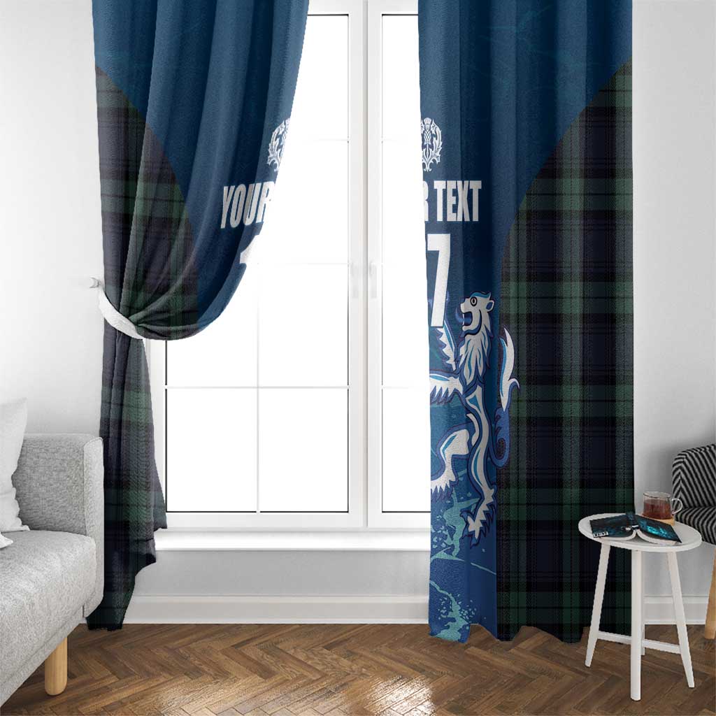 Custom Scotland Rugby Window Curtain Go Scottish Thistle