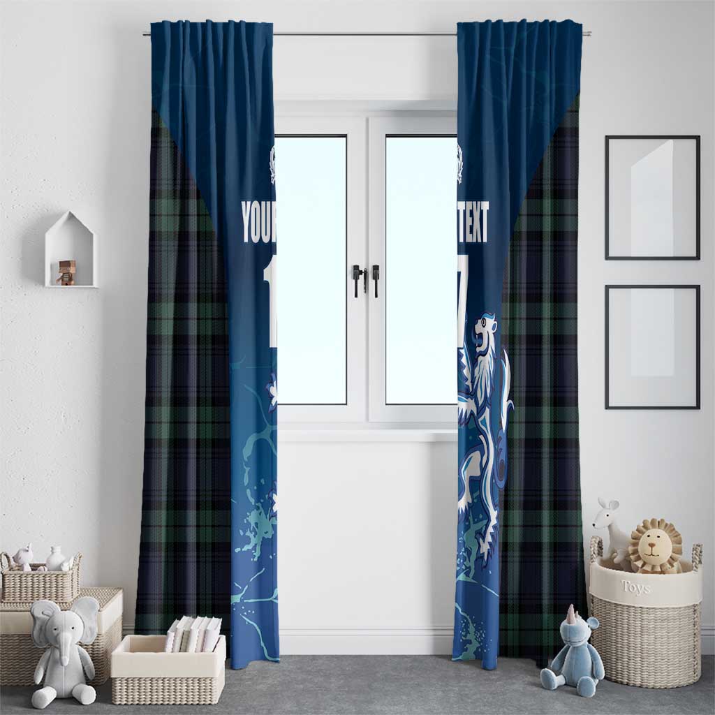 Custom Scotland Rugby Window Curtain Go Scottish Thistle